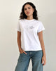 Afbeelding van Saki T-shirt in White Argument Mood Print