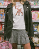 Afbeelding van Saki T-shirt in wit hert met sjaal