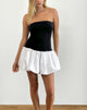 Afbeelding van Salvia Puffball Mini Dress in Zwart en Wit