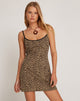Afbeelding van Samiya Strappy Mini Jurk in Mini Cheetah