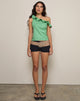 Afbeelding van Sanamu Frill Top in Mini Gingham Groen