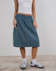 Afbeelding van Sanjina Midi-rok in Mini Donkerblauw Gingham