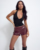 Afbeelding van Sanne Hot Pants in PU Bourgondië