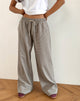 Afbeelding van Sasari oversized broek in geruit grijs