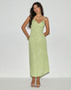 Afbeelding van Sastra Midi Dress in Retro Paisley Lime