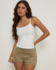 Afbeelding van Saumya Hot Pant in imitatiesuède champignongrijs