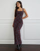 Afbeelding van Sayidan Maxi Dress in Garden Floral Blue Grey