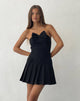 Afbeelding van Seroja Mini jurk met striksluiting in zwart Tailoring