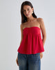 Afbeelding van Setsuko Bandeau Longline Top in Rood