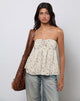 Afbeelding van Setsuko Bandeau Longline Top in Bambi Ivoor