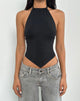 Afbeelding van Shalas Halter Top in Rayon Jersey Zwart