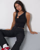 Afbeelding van Sharena O Ring Vest Top in Zwart
