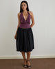 Afbeelding van Sherlyn Halter Top in Cupro Dieppaars