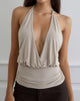 Afbeelding van Sherlyn Halter Top in Cupro Havermelk