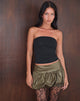 Afbeelding van Sisila Puffball Mini Rok in Metallic Goud