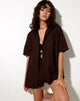 Afbeelding van Smith Shirt met korte mouwen in Rami Bittere Chocolade