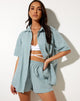 Afbeelding van Smith Shirt met korte mouwen in Rami Blue Surf