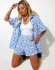 Afbeelding van Smith Shirt met korte mouwen in Love Checker Blue