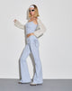 Afbeelding van Jacie Flare Broek met Overrok in Baby Blauw