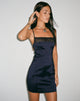 Afbeelding van Solihu Mini Dress in Satin Navy