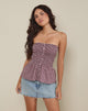 Afbeelding van Soter Top in Mini Gingham Wijn