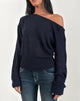 Afbeelding van Suena Asymmetrische Trui in Navy