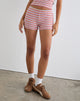 Afbeelding van Eunia Korte Broek in Stripe Rib Roze en Lila