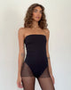 Afbeelding van Taite Bandeau Bodysuit in zwart lycra