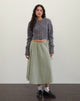 Afbeelding van Takara Midi rok in Olijf Gingham