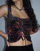 Afbeelding van Taula Cropped Corset Top in Rose Cluster Fluweel
