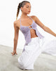 beeld van MOTEL X JACQUIE Tenya Cami Top in Mix Space Dye Knit Lila