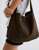 Afbeelding van Sota Twill Tas in Bruin met Zwarte Polka Print