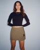 Afbeelding van Trin Low Waisted Minirok in Military Khaki