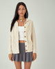 beeld van MOTEL X JACQUIE Triny Vest in Kabelbreisel Oatmeal