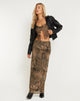Afbeelding van Trula Low Waisted Maxi Rok in Cheetah Bruin