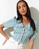 Afbeelding van Tucci Top in Flower Power Blauw