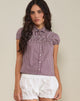 Afbeelding van Ulsan Fitted Shirt in Mini Gingham Wijn