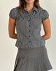 Afbeelding van Ulsan Fitted Shirt in zwart met grijze streep
