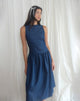 Afbeelding van Uretta Maxi Dress in Denim Indigo