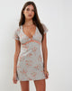 Afbeelding van Vania Mini Dress in Ditsy Rose Cluster