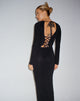 afbeelding van Varna Maxi Dress met lange mouwen in zwart