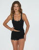 Afbeelding van Selya Daisy Applique Short in Zwart