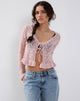 Afbeelding van Vella Vest in Gebreid Roze