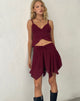 Afbeelding van Veny Minirok in Chiffon Oxblood