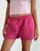 Afbeelding van Voir Shorts in Popeline Rood en Roze Streep