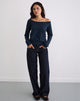 Afbeelding van Yacin Slouchy Top in Navy