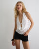Afbeelding van Yukari Plunge Top in jacquard breisel Wit