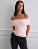 Afbeelding van Yurian Off The Shoulder Top in Zacht Roze