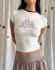 Afbeelding van Zagy T-shirt in Off White met aardbeienprint