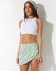 Afbeelding van Zeh Mini Rok in Lime Bloemen